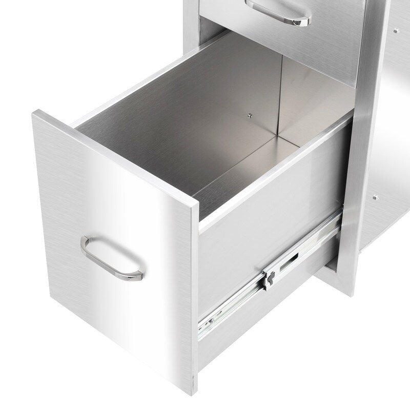 Outdoor Double Drawers Stainless Steel Kitchen Grills Drawers