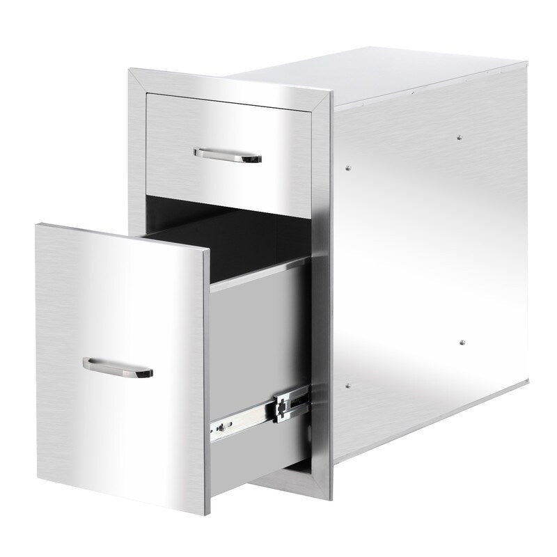 Outdoor Double Drawers Stainless Steel Kitchen Grills Drawers