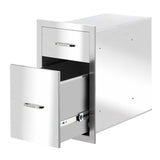 Outdoor Double Drawers Stainless Steel Kitchen Grills Drawers