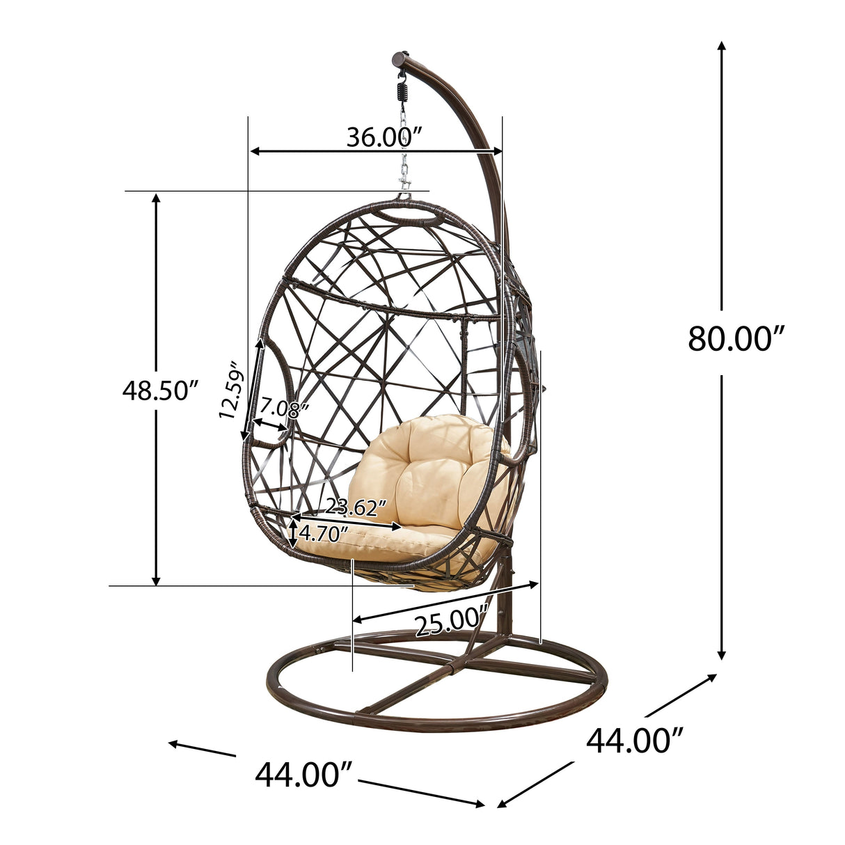 Outdoor Egg Wicker Chair by Christopher Knight Home