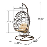 Outdoor Egg Wicker Chair by Christopher Knight Home