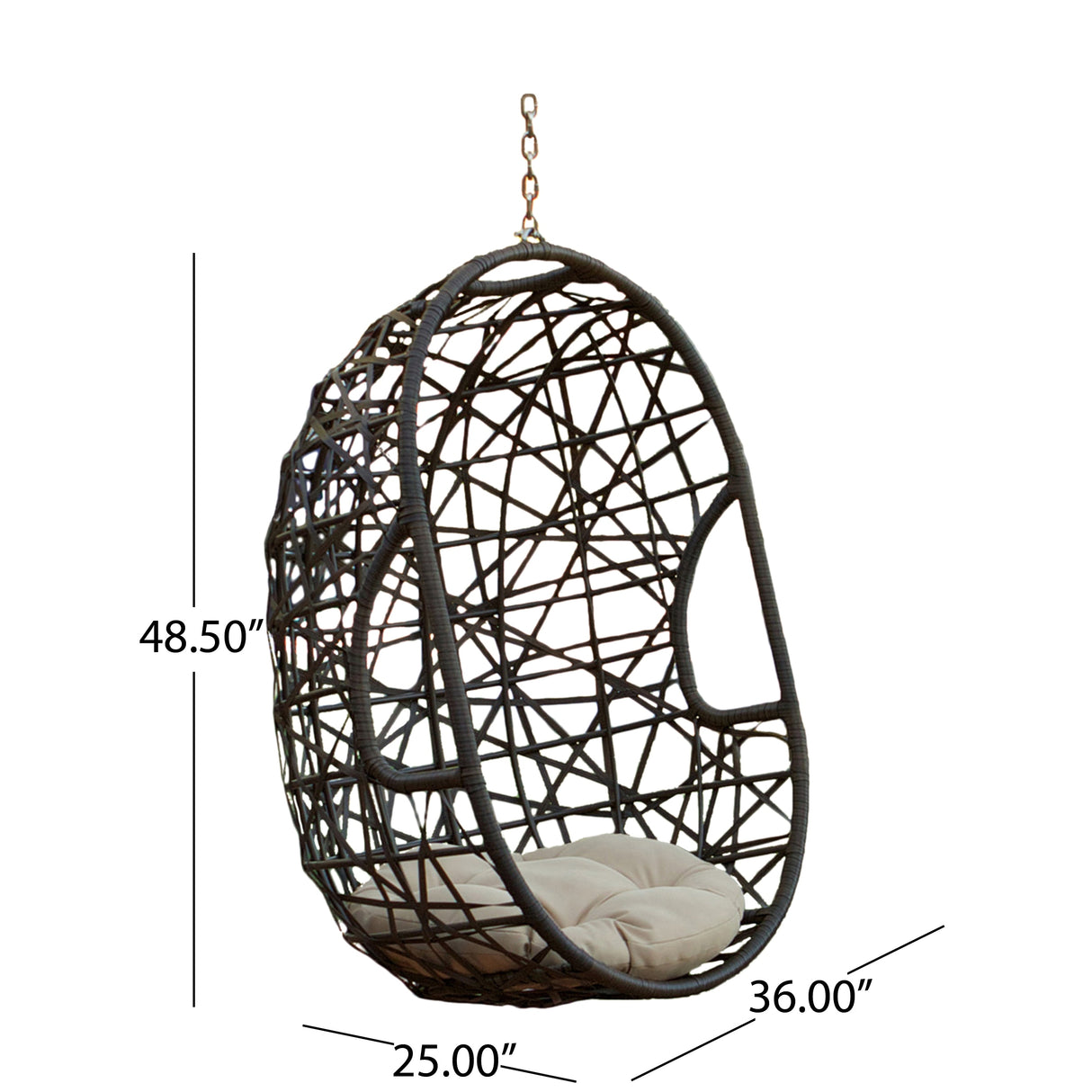 Outdoor Egg Wicker Chair by Christopher Knight Home