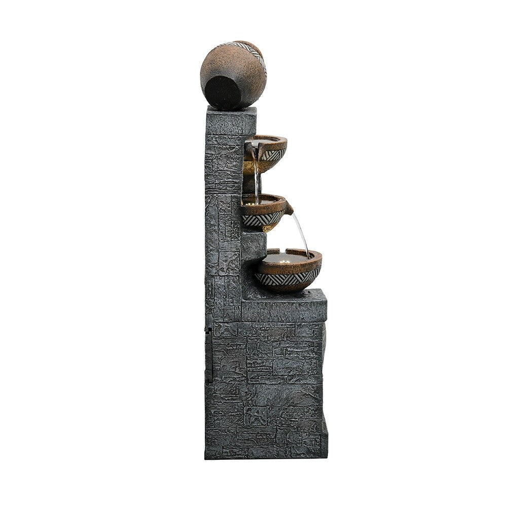 Outdoor Floor Water Fountain 5-Tier Cascading Waterfall for Garden