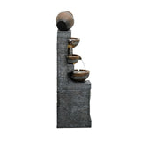 Outdoor Floor Water Fountain 5-Tier Cascading Waterfall for Garden
