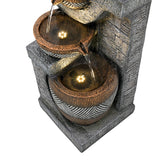 Outdoor Floor Water Fountain 5-Tier Cascading Waterfall for Garden