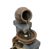 Outdoor Floor Water Fountain 5-Tier Cascading Waterfall for Garden