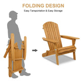 Outdoor Folding Fir Adirondack Chair
