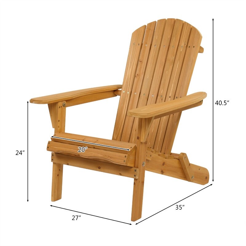 Outdoor Folding Fir Adirondack Chair