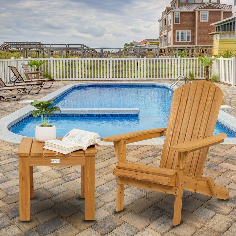 Outdoor Folding Fir Adirondack Chair