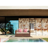 Outdoor 2 Person Furniture PE Wicker 2 Seat Sofa Patio And Garden Sofa