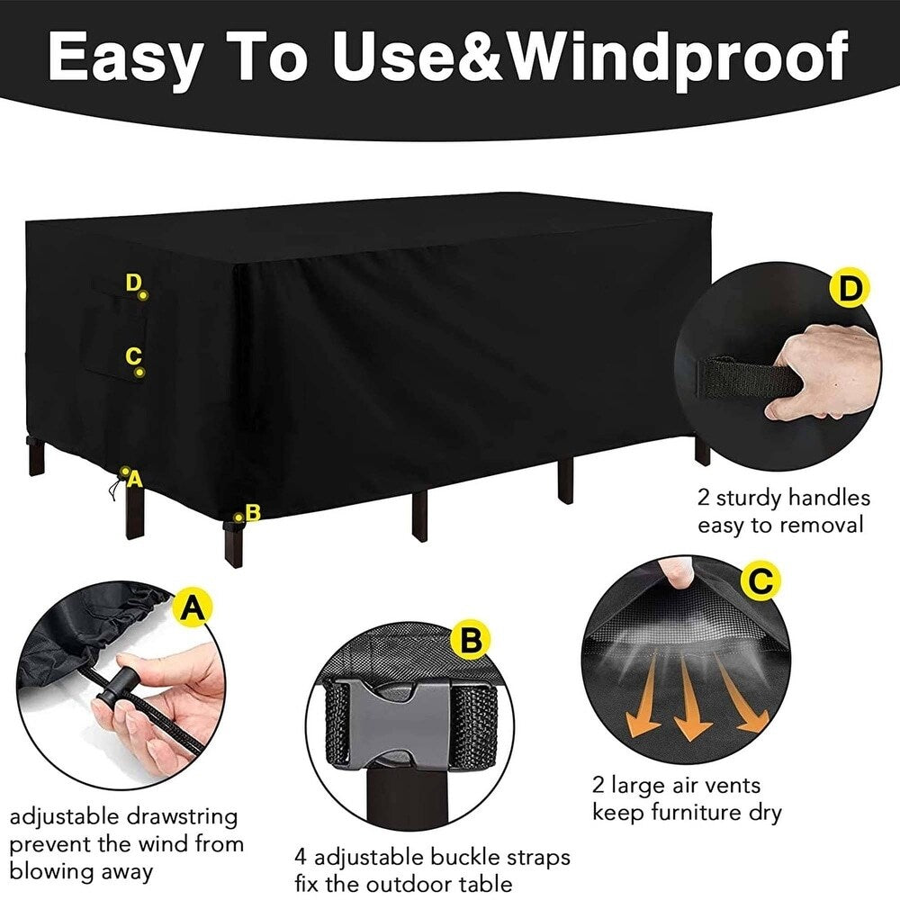 Outdoor Furniture Protection Set Covers for Sectional Sofa, Table Chairs Durable Material