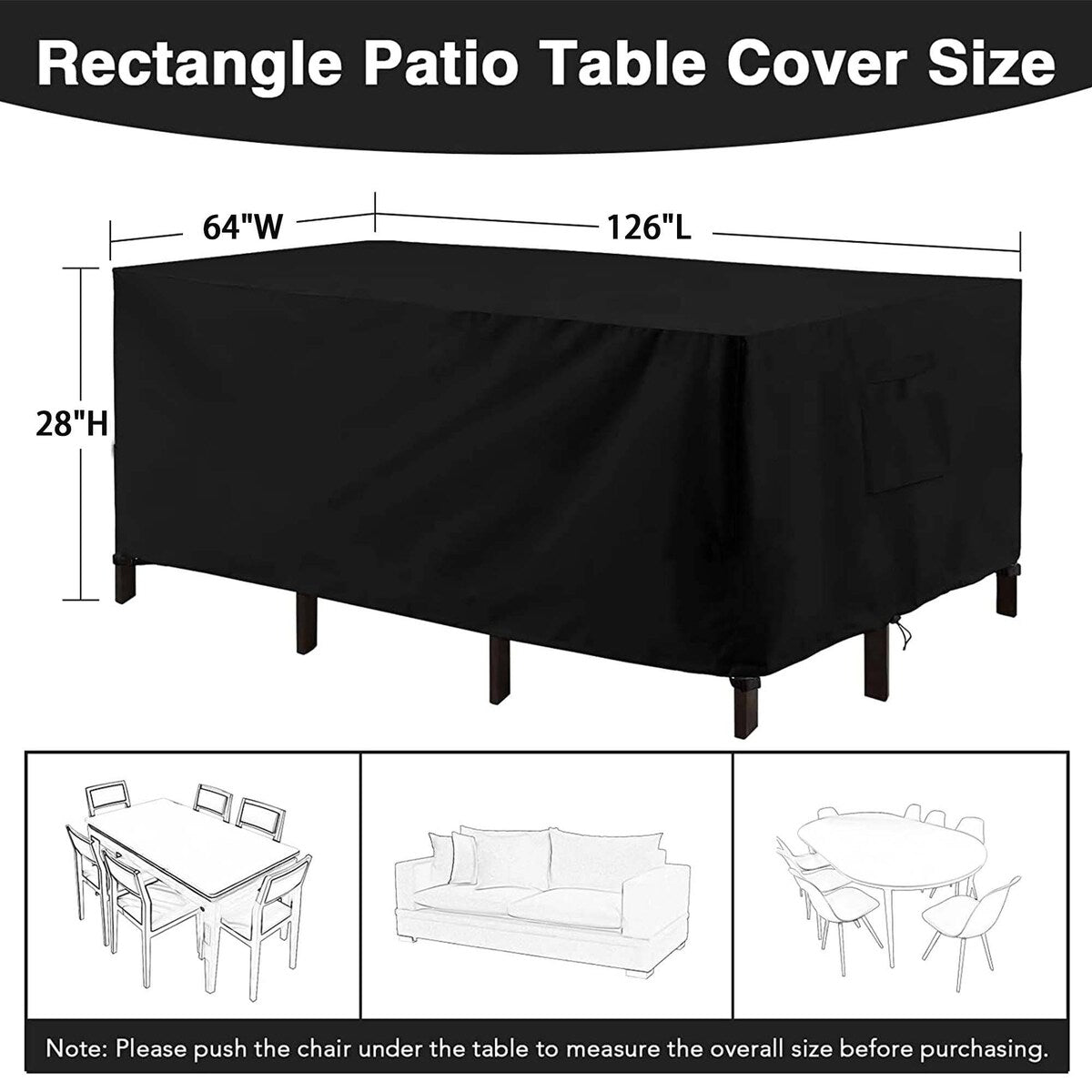 Outdoor Furniture Protection Set Covers for Sectional Sofa, Table Chairs Durable Material