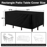 Outdoor Furniture Protection Set Covers for Sectional Sofa, Table Chairs Durable Material