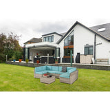 Outdoor Garden Patio 7-Piece PE Rattan Wicker Sectional Sofa Cushioned Sets