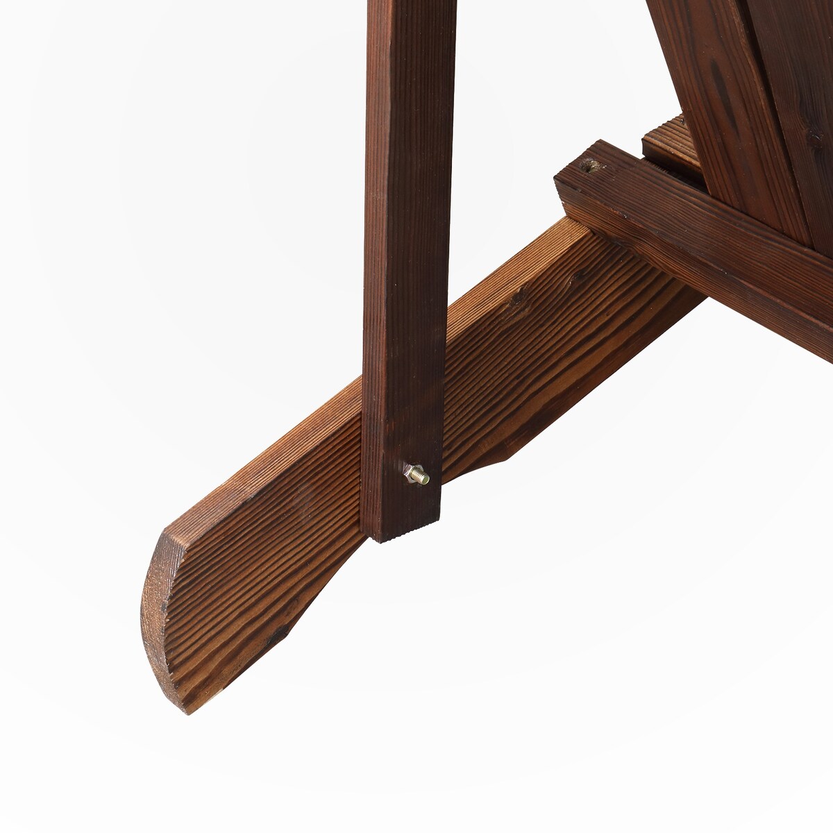 Outdoor Garden Wooden Single Chair With Footstool