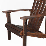 Outdoor Garden Wooden Single Chair With Footstool