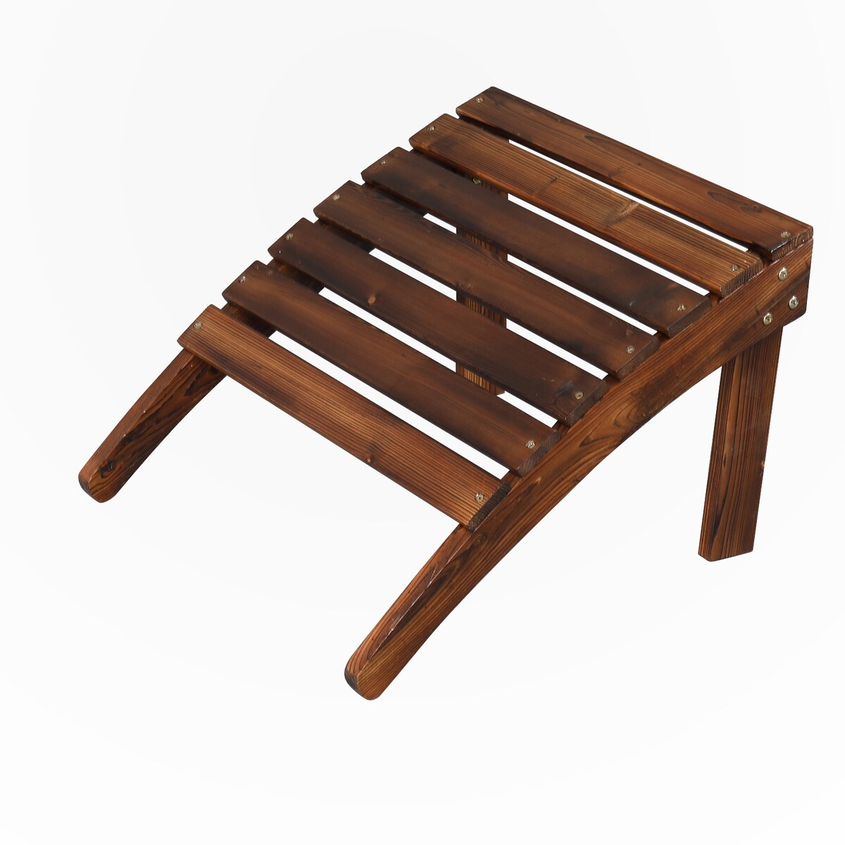 Outdoor Garden Wooden Single Chair With Footstool