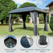 Outdoor Gazebo 10'x12', Permanent Hardtop Gazebo with Aluminum Frame