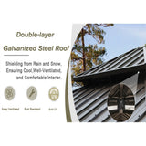 Outdoor Hardtop Aluminum Gazebo with Galvanized Double Roof Canopy