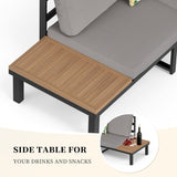 Outdoor Patio Furniture L-Shaped 4-Piece Sectional Sofa Set
