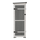 Outdoor Lockable Wood Storage Shed with Waterproof Roof and Shelves