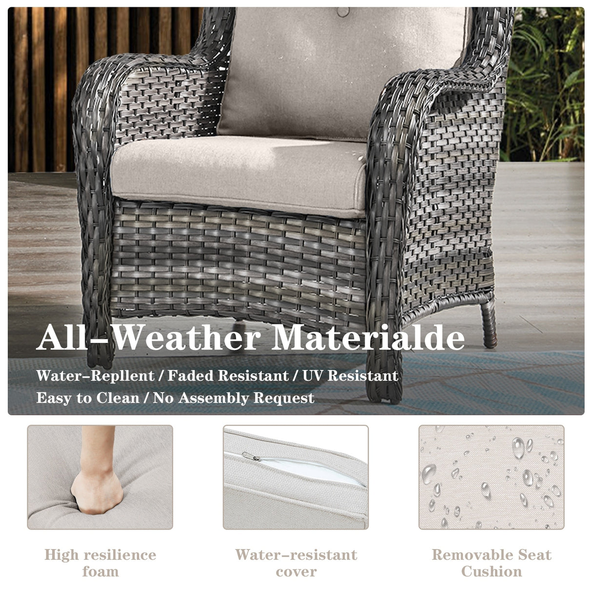 Outdoor Lounge Chair Replacement Cushion For Patio Chair - N/A