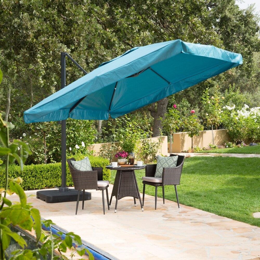 Outdoor Merida 9.8-foot Canopy Umbrella with Base by Christopher Knight Home