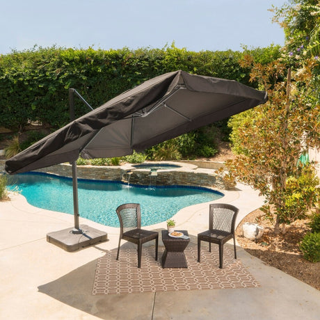 Outdoor Merida 9.8-foot Canopy Umbrella with Base by Christopher Knight Home