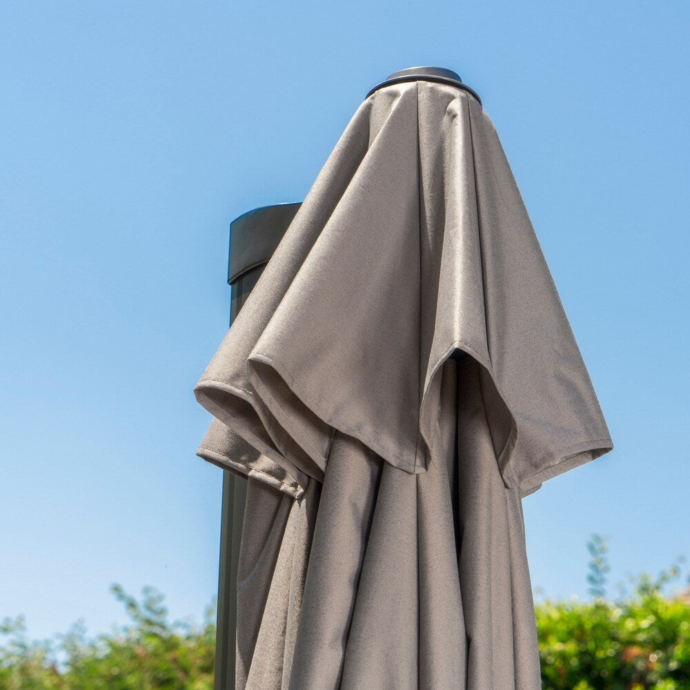 Outdoor Merida 9.8-foot Canopy Umbrella with Base by Christopher Knight Home