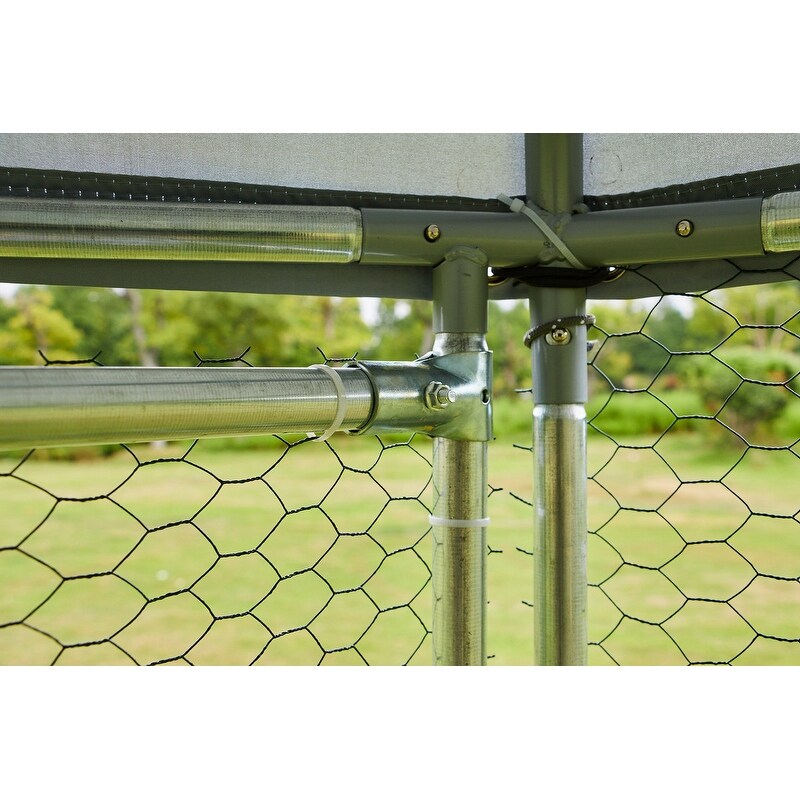Outdoor Metal Hexagonal Roof Chicken Coop Walk-in Poultry Cage