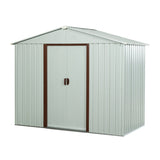 Outdoor Metal Storage Shed with Floor & Sliding Doors 6ft x 5ft