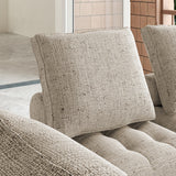 Outdoor Modular Sofa Chair With Aluminum Structure,Support Cushion and Back Cushion Cover-Removable