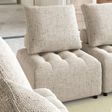 Outdoor Modular Sofa Chair With Aluminum Structure,Support Cushion and Back Cushion Cover-Removable