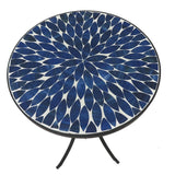 Outdoor Mosaic Side Table, Round Bistro Coffee Table