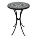 Outdoor Mosaic Side Table, Round Bistro Coffee Table