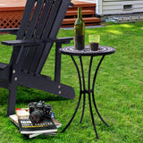 Outdoor Mosaic Side Table, Round Bistro Coffee Table