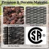 Outdoor PE Wicker Furniture Set with Fire pit Table