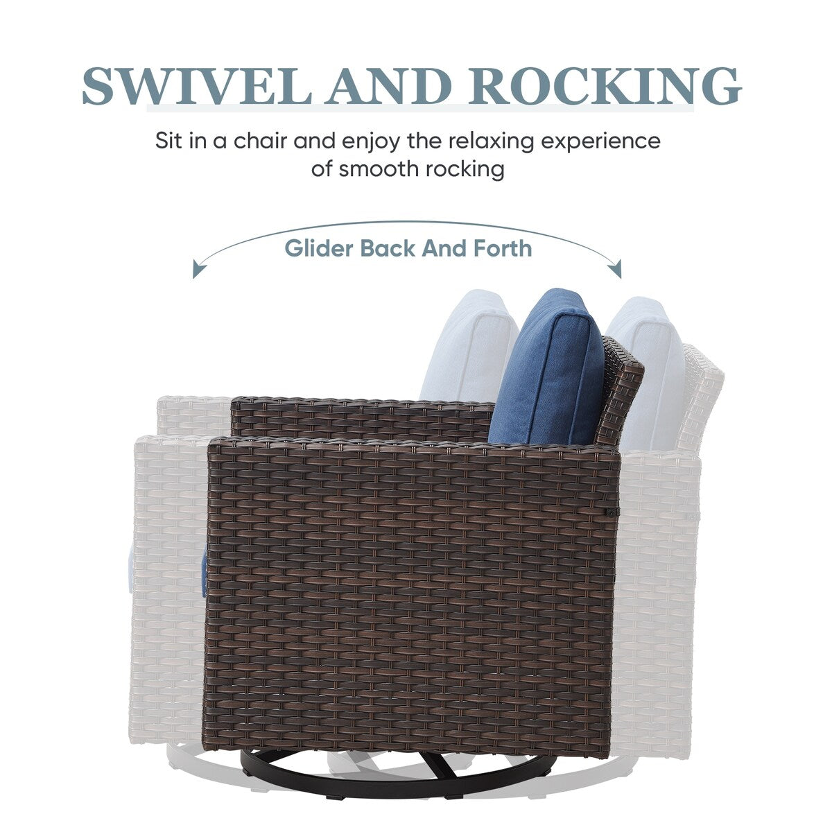Outdoor PE Wicker Furniture Set with Fire pit Table