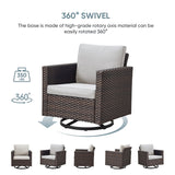 Outdoor PE Wicker Furniture Set with Fire pit Table
