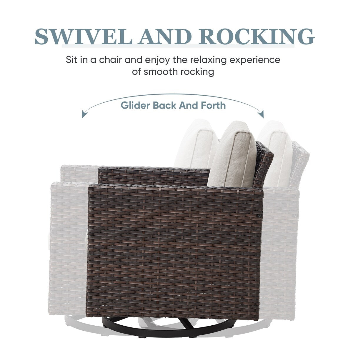 Outdoor PE Wicker Furniture Set with Fire pit Table