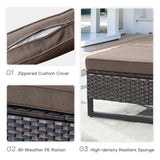 Outdoor PE Wicker Furniture Set with Fire pit Table