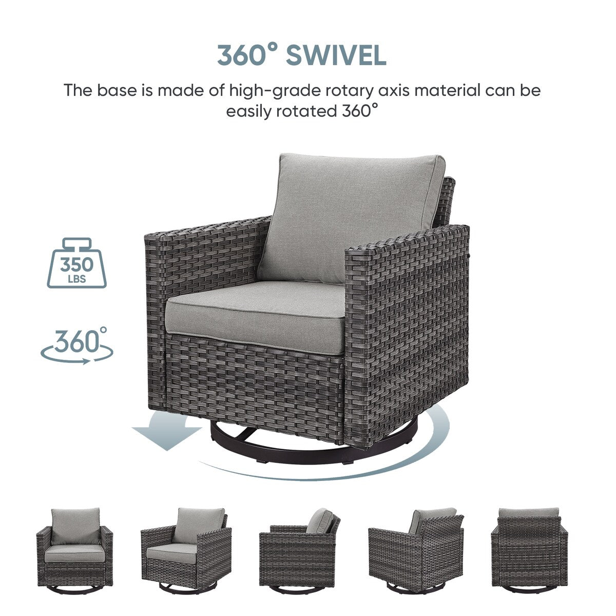 Outdoor PE Wicker Furniture Set with Fire pit Table