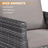 Outdoor PE Wicker Furniture Set with Fire pit Table