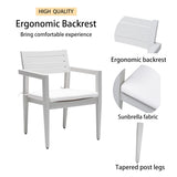 Outdoor Patio Aluminum Stationary Dining Chairs 4PCS