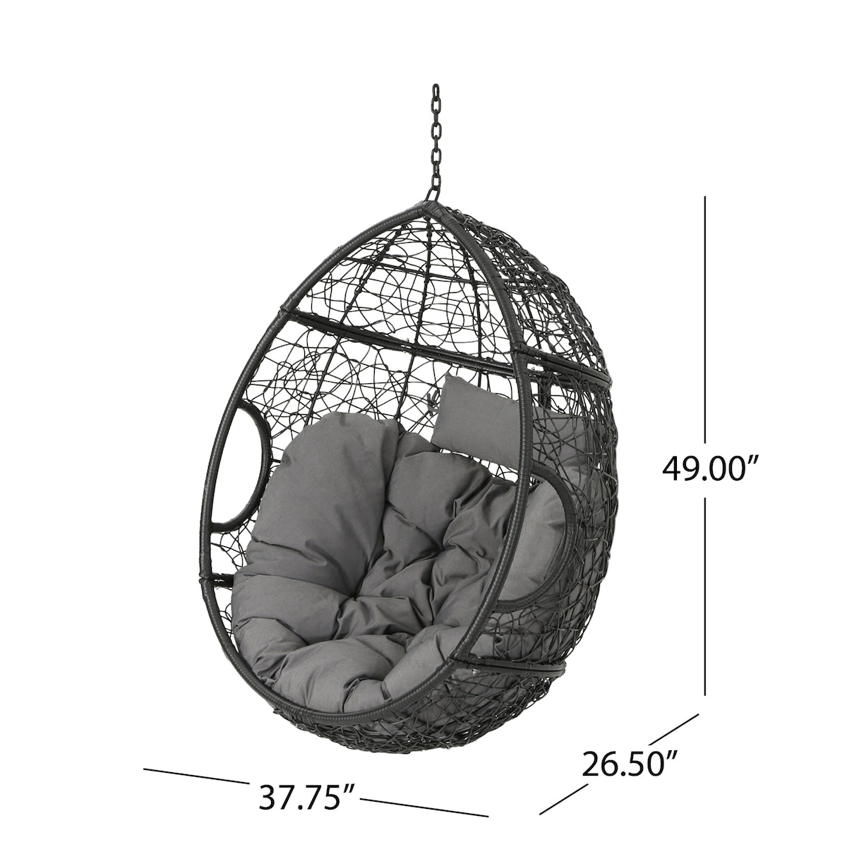 Outdoor Patio Furniture Swing Chair With Big Comfortable and Woven Finish