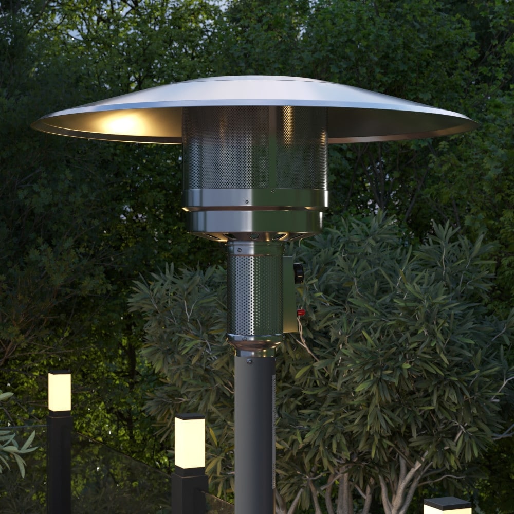 Outdoor Patio Heater - 7.5 Feet Round Steel Patio Heater - 40,000 BTU's