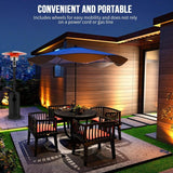 Outdoor Patio Heater With Wheels,Propane 46,000 BTU