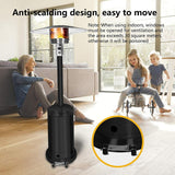 Outdoor Patio Heater With Wheels,Propane 46,000 BTU