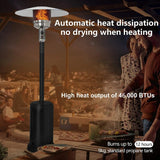 Outdoor Patio Heater With Wheels,Propane 46,000 BTU