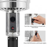 Outdoor Patio Heater With Wheels,Propane 46,000 BTU